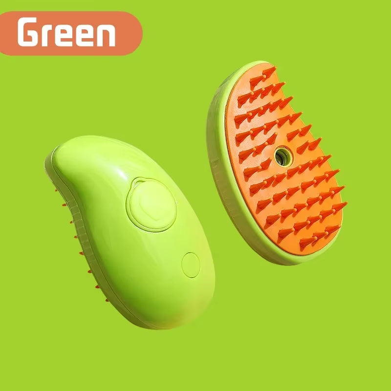 USB Rechargeable 3-In-1 Pet Grooming Brush with Steam Spray & Massage, Anti-Flying Hair Electric Bath Brush for Dog Cat Shedding
